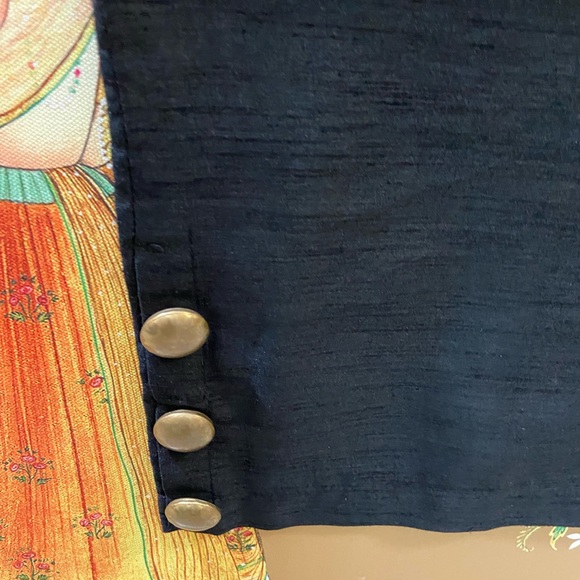 🛍️ Black Solid Straight Kurta. Size - 42 - Picture 12 of 15